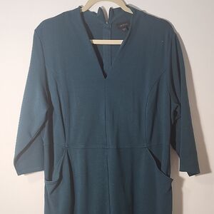 Teal Long Sleeve Dress